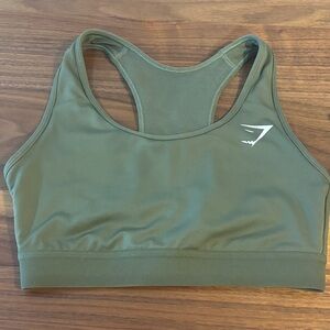 Olive Green Sports Bra
